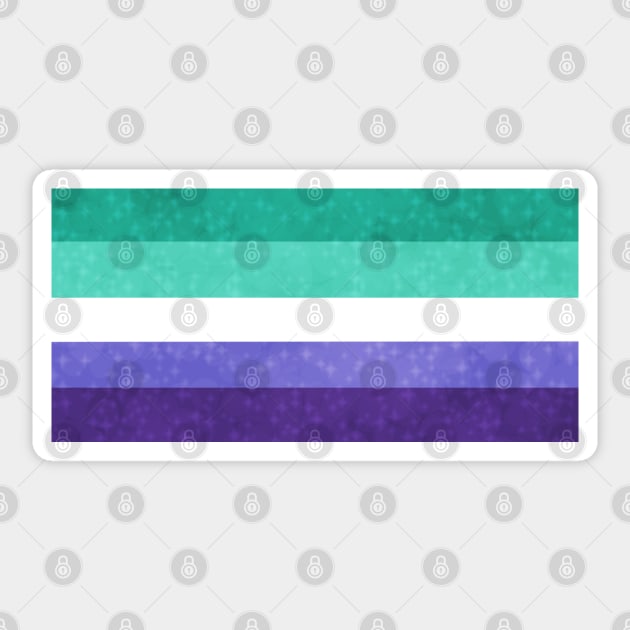 Shimmer Gay Man Pride Flag Sticker by whizz0